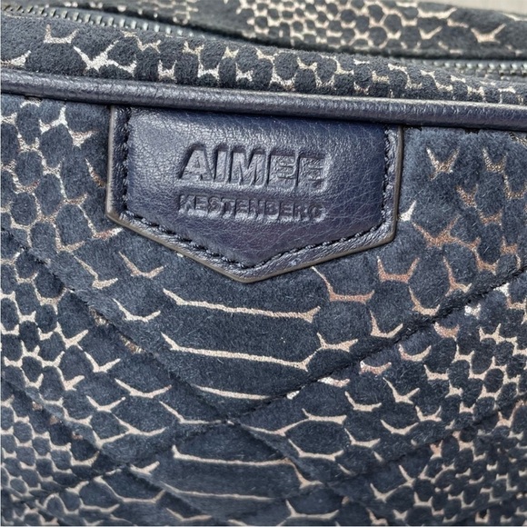 AIMEE KESTENBERG Blue Suede Snake Print Crossbody - Picture 8 of 11
